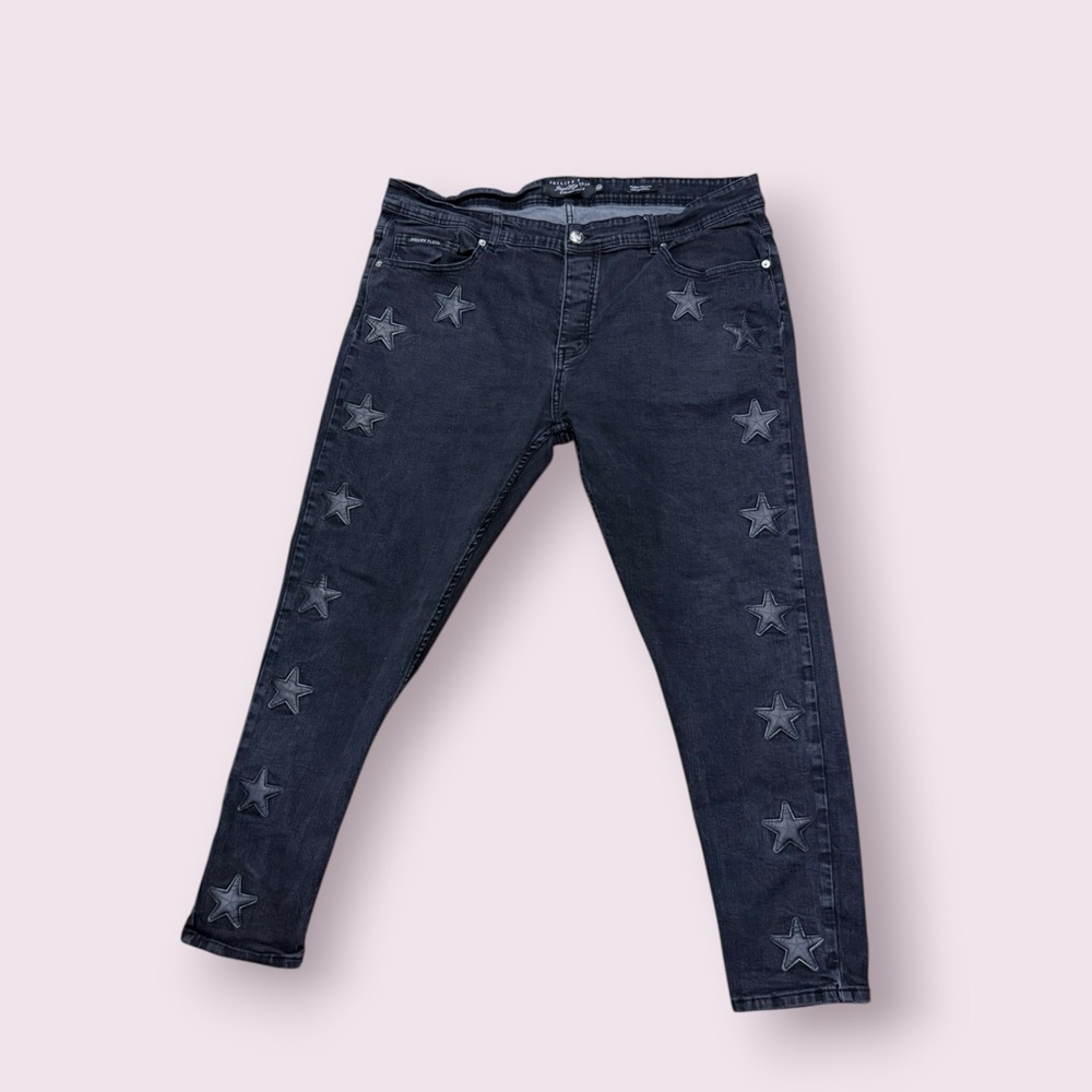 PHILIPP PLEIN Illegal Fight Club Designer Star Distressed Denim Jeans Pants Sz40